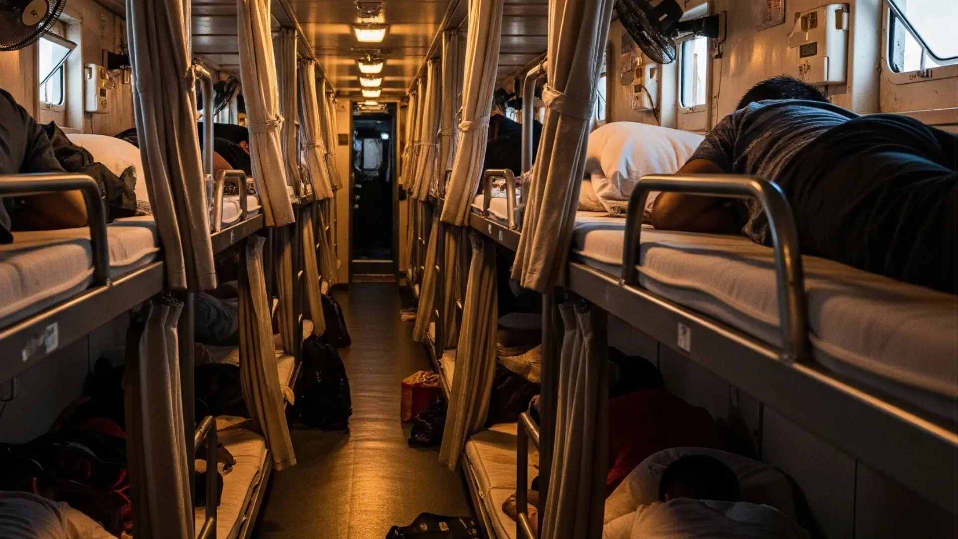 Overnight sleeper ferry berths in Thailand