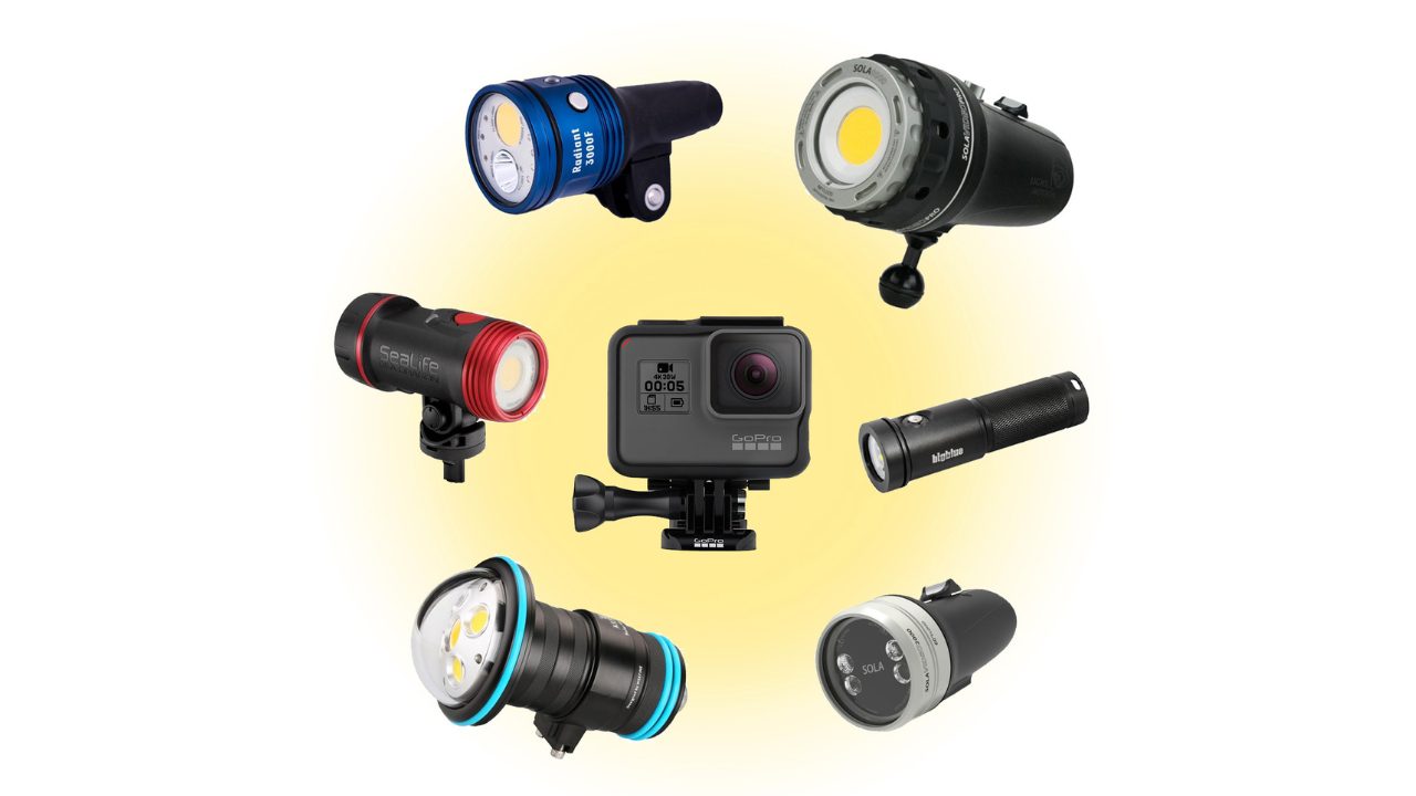 Professional underwater lighting setup