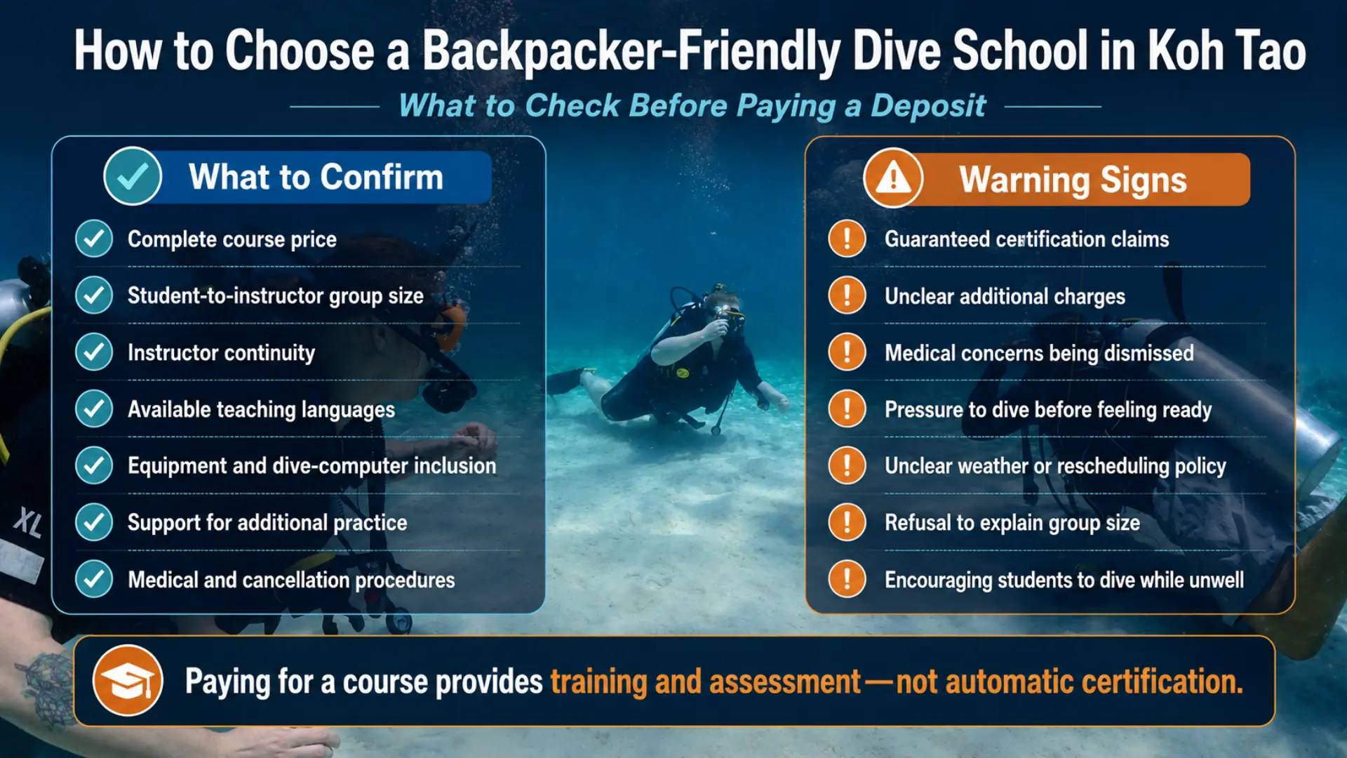 How to Choose a Backpacker-Friendly Dive School in Koh Tao