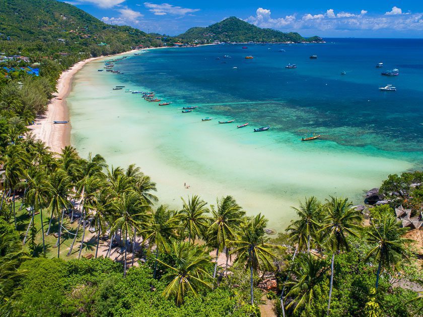 Arial View of Koh Tao After Arriving from Chumphon