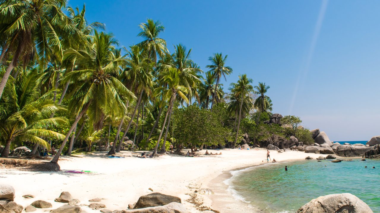Beautiful beach scene in Koh Tao