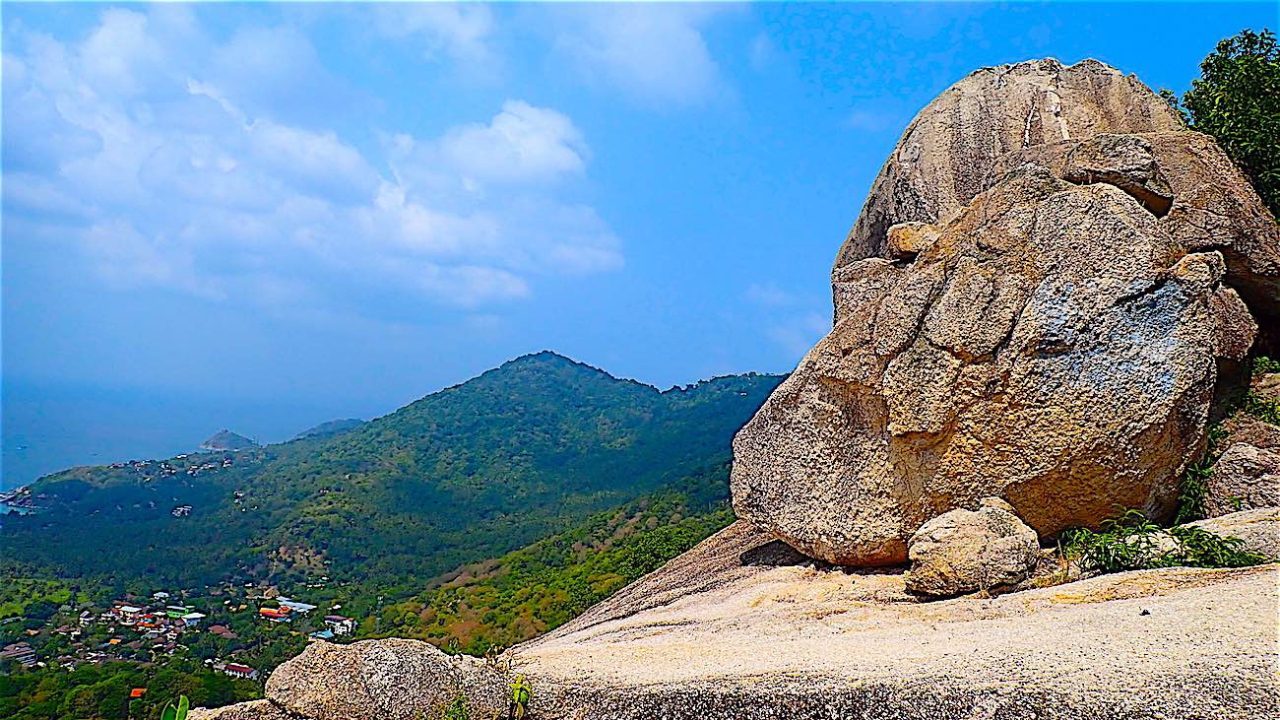 Hiking trail viewpoint in Koh Tao