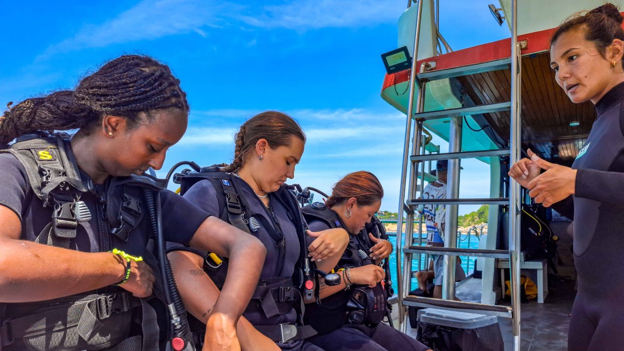 Divemaster leading underwater tour