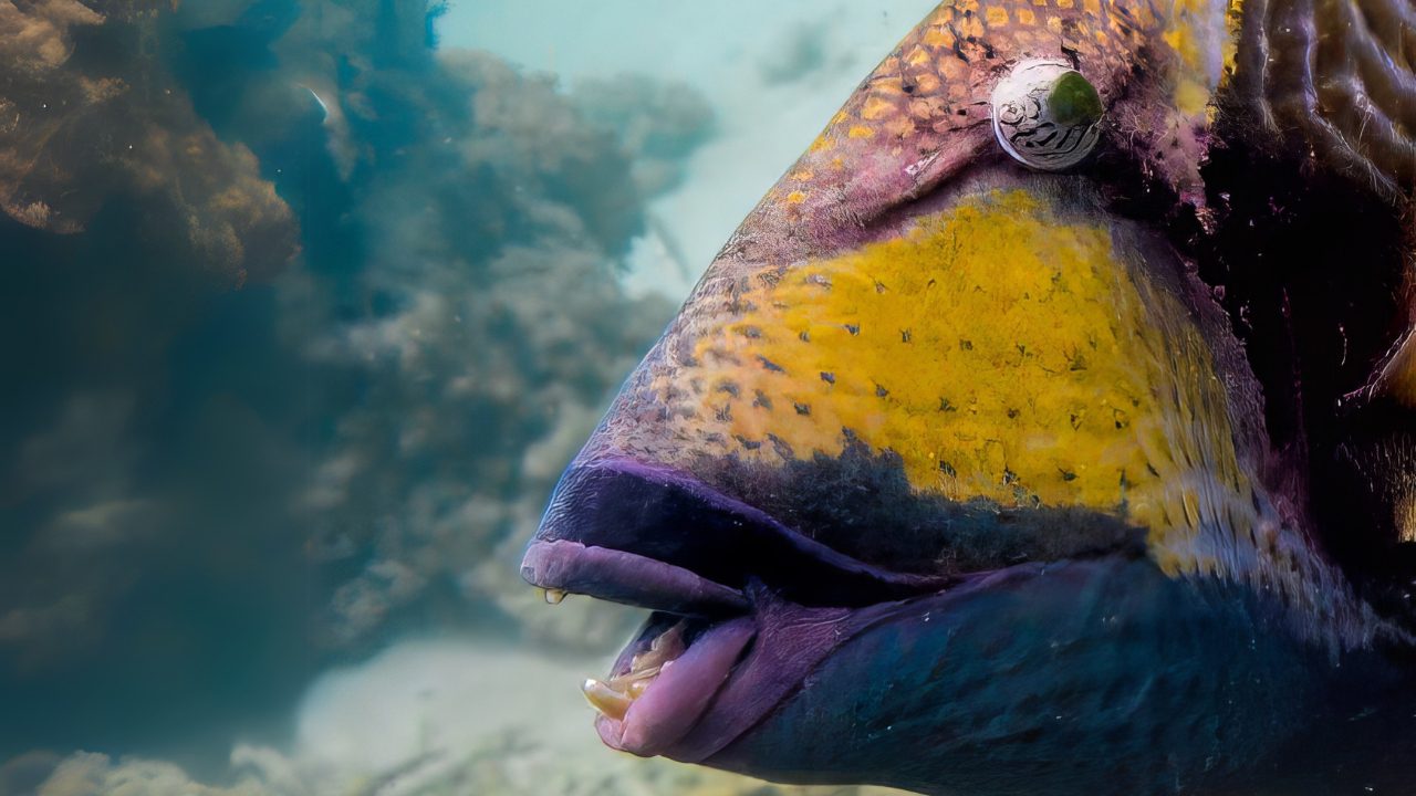 Titan Triggerfish underwater in Koh Tao