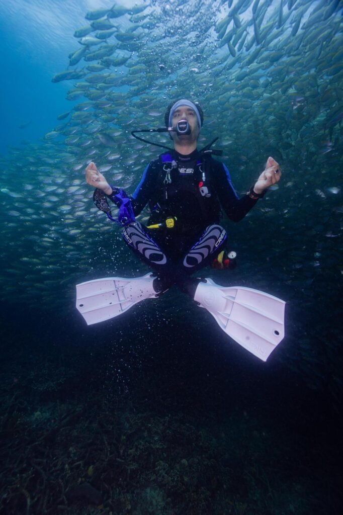 Meditating Diver
