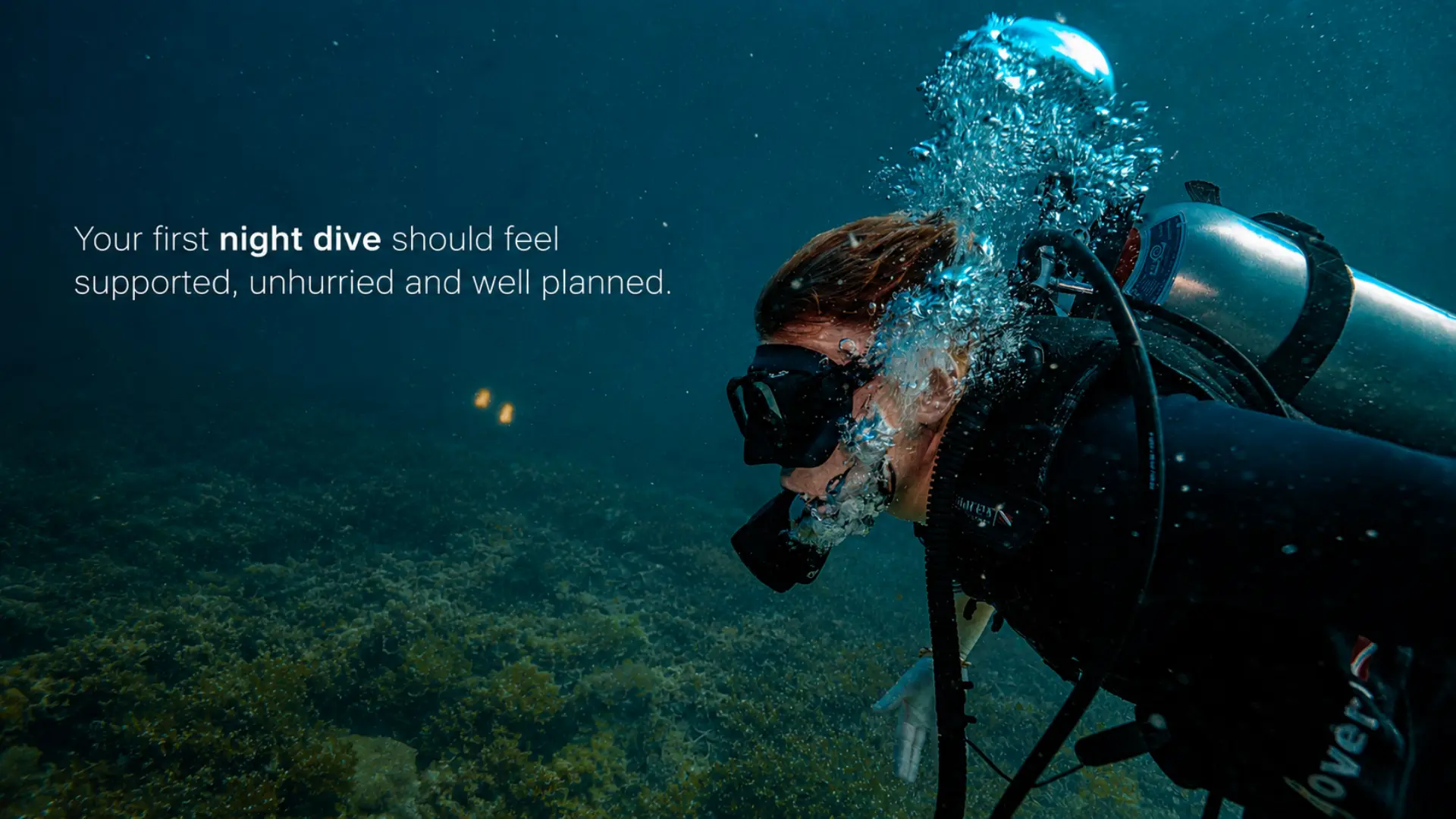 Experience of your first night dive in Koh Tao
