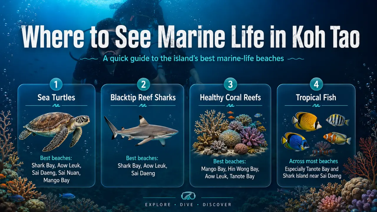 Where to See Marine Life in Koh Tao
