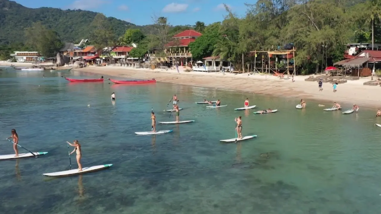 Stand Up Paddle Boarding at Maya Beach Club