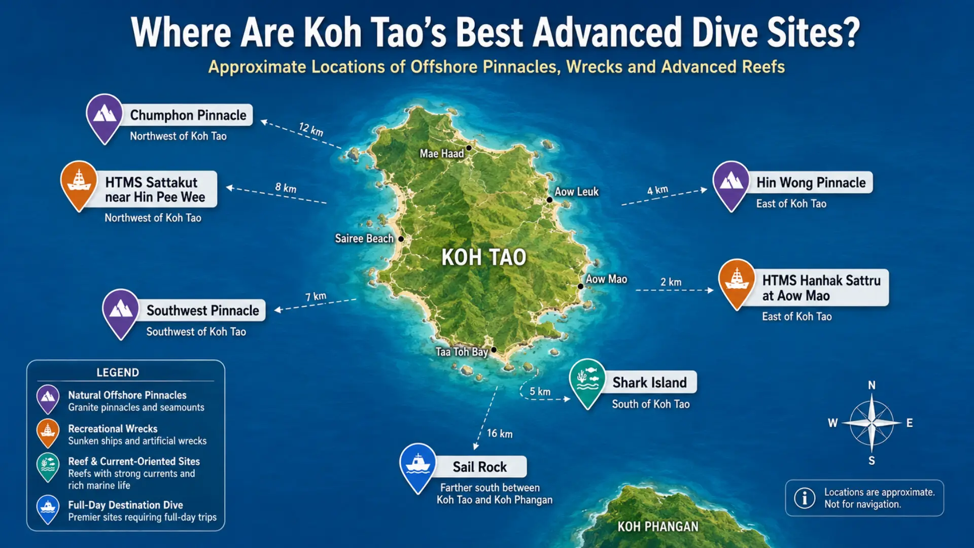 Best Advanced Scuba Diving Spots In Koh Tao, Thailand