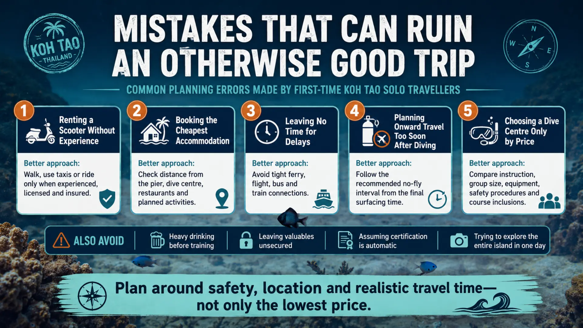 Common Solo Travel Mistakes to Avoid in Koh Tao