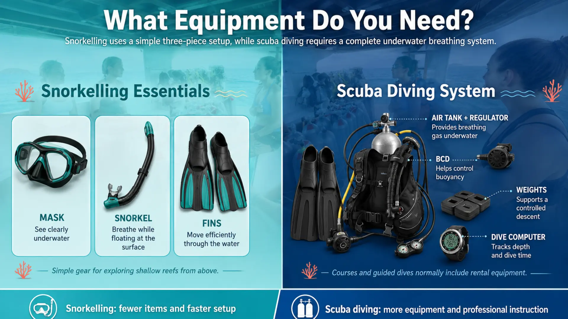 What Equipment Is Needed for Scuba Diving and Snorkelling?